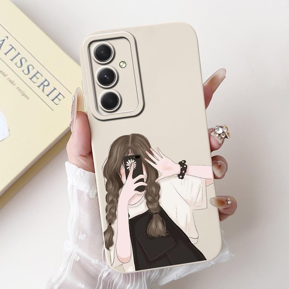 Case For Samsung Galaxy A53 A54 A55 5G Cover SM-A536B SM-A546V SM-A556B Shockproof Funda Fashion Flower Soft Silicone Matte Etui