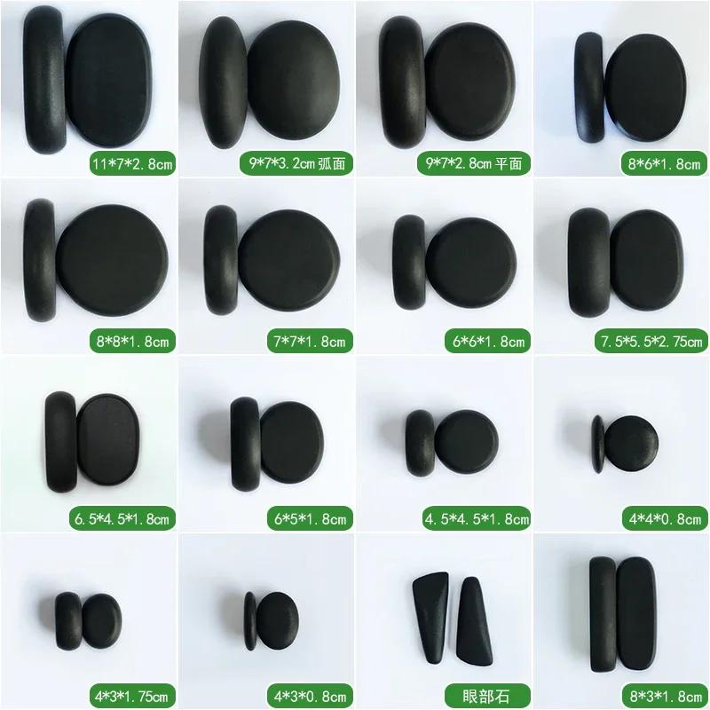 7x11cm 9x7cm 8x8cm Hot Stone Massage lava Stones Natural Energy Massage Spa Stones Set Rock Basalt Wholesale Body Health Care