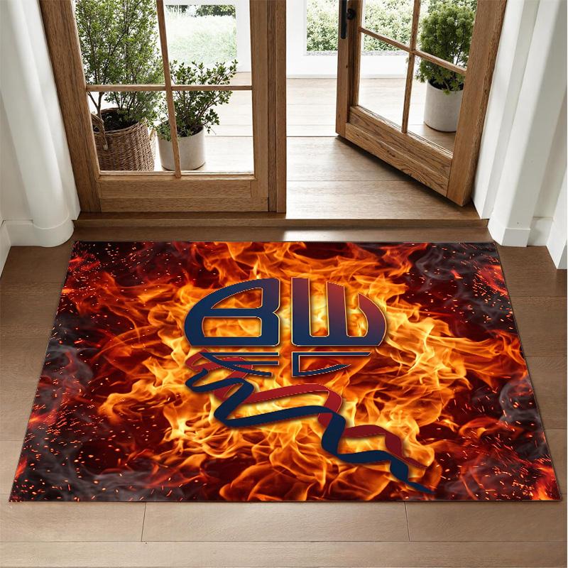 Bolton Wanderers FC Design Crystal Velvet Rug Soft Decorative Mat for Bedroom Entrance