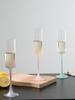 Multicolor Champagne Flute Tall Glass Light Drinking Glass Sparkling Wine Glass Glass Cup Sweet Wine Glass Housewarming Gif