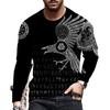 Men'S T-Shirt 3D Digital Printing Outer Wear With Long-Sleeved Casual Top