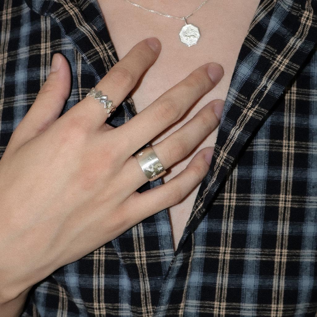 Idusum Star Chaser Ring (Star Shard Bold Silver Ring) (Stellar)