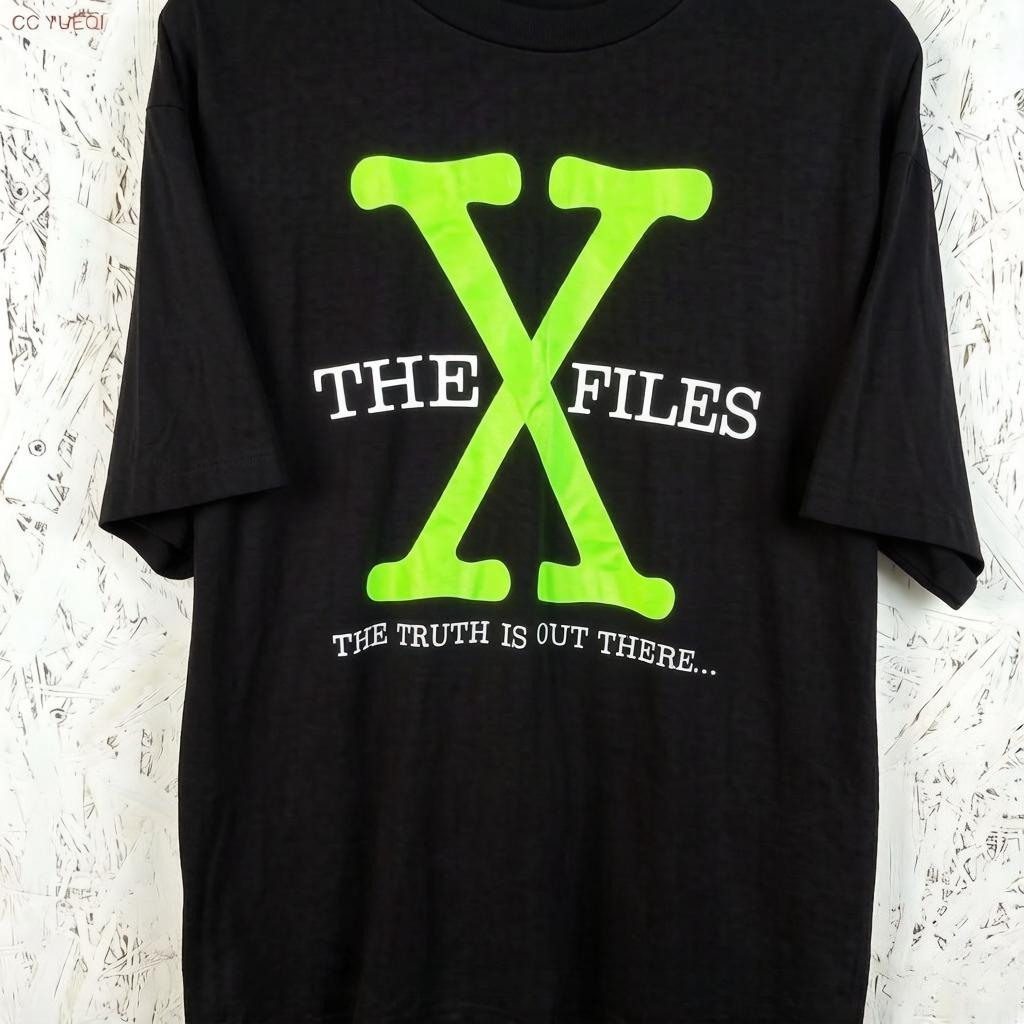 

XFiles Classic Black Basic Style Pattern Cotton Printed Comfortable Breathable Tshirt for Unisex and Women Unisexs Clothing 4XL