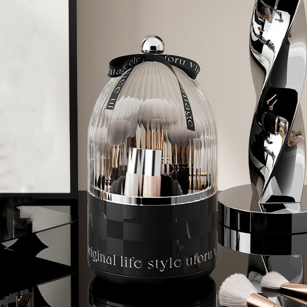 

Large Capacity 360 Rotating Makeup Organizer Plastic Makeup Brush Holder Vanity