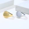 Signet Ring for Men Women,Stainless Steel Personalized Pinky Rings Initials Letter Ring,Engraving Husband Gift for Him