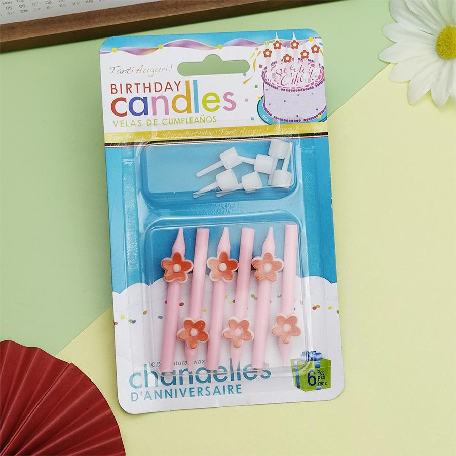 

Красочные свечи для дня рождения, украшения для торта, упаковка из 6 коротких свечей, креативная свеча в форме сердца