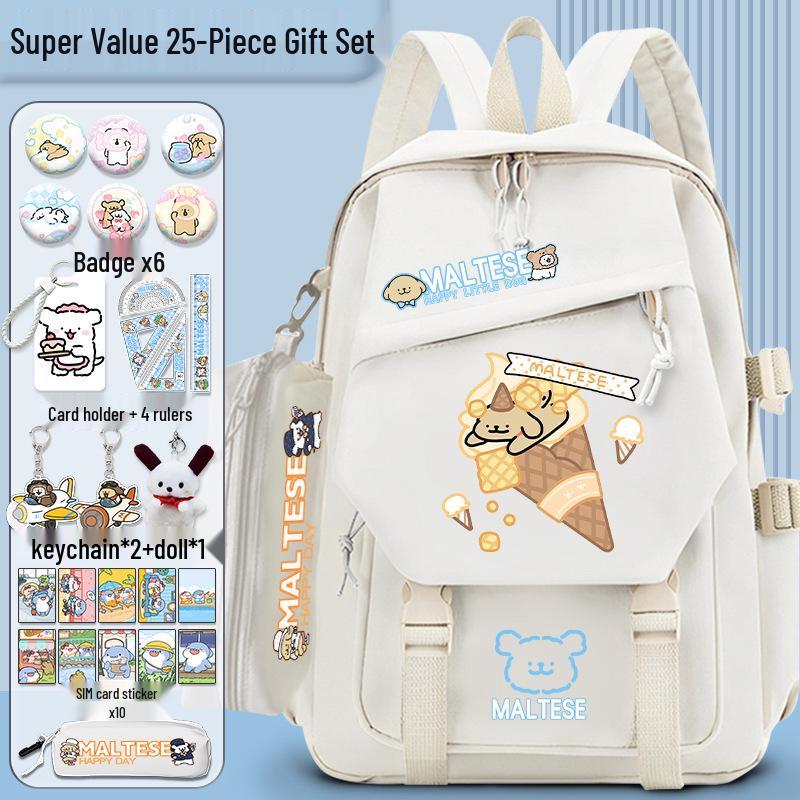 Lively Puppy Girls' Versatile School Backpack - Lightweight, Spacious & Perfect for Travel