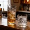 300ml/330ml Modern Diamond Relief Wine Glass Diamond Relief Glass Cup Exquisite Whiskey Glass Personalized Whisky Glasses Glass