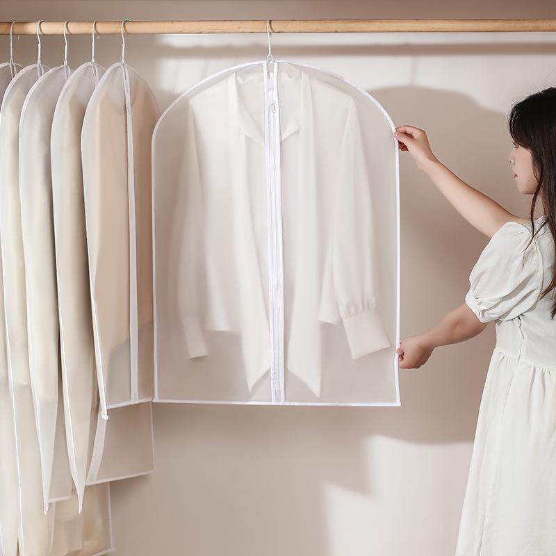 Transparent Dustproof Wardrobe Garment Bag - Bedroom Overcoat and Clothes Storage Cover