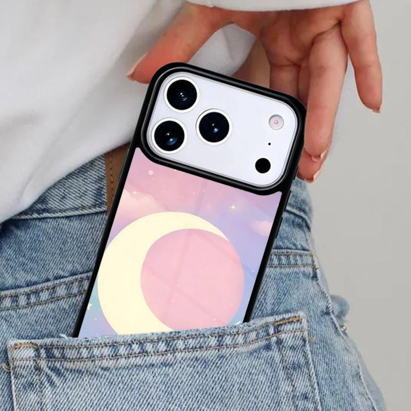 Moon Stars Pastel Phone Case for iPhone 17ProMax 12 13 14 15 16e 17 Pro Max Plus Air Cover
