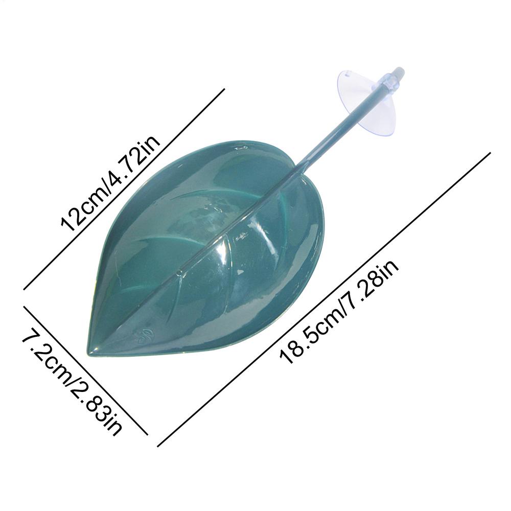 Turtle Basking Area Habitat Decor Leaf Shape Terrarium Decor with Suction Cups Suction Cups Leaf Shape Terrarium Accessories