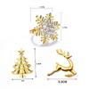 Festive Dining Experience Christmas Napkin Rings 12 Pcs Set Christmas Tree Design Elegant Table Decoration Luxurious Gold Finish