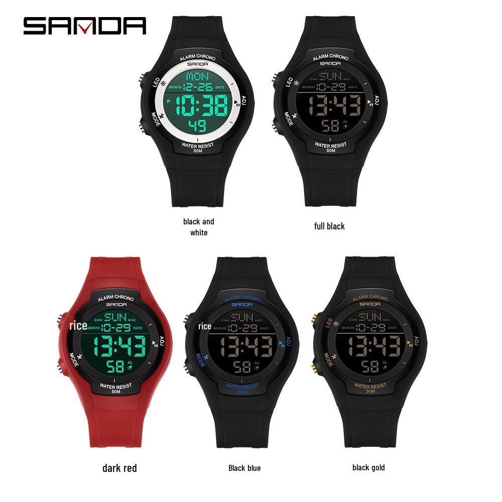 Sanda Waterproof Multifunctional Sports Watch for Teenagers and Students