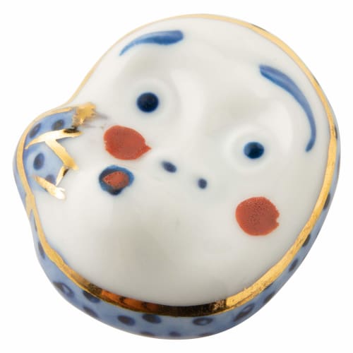 TAMAKI Chopstick Rest, Hyottoko Design, White, 3.8 X 3.3 X 1.5 Cm, Made In Japan, T-753613