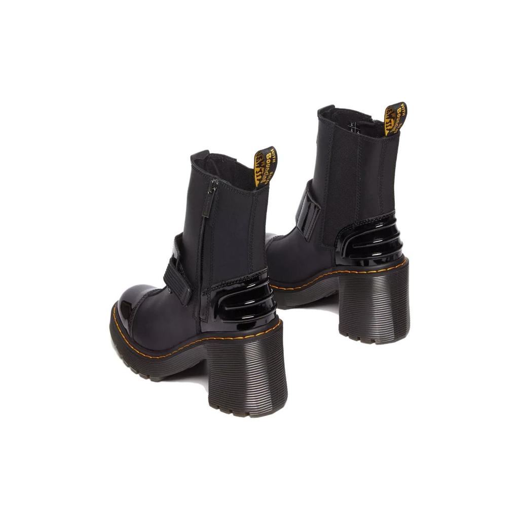 Dr. Martens (WMNS) Dr.Martens Gaya Alternatywne Skórzane Chelsea na Obcasie 'Czarne' Damskie 31012001