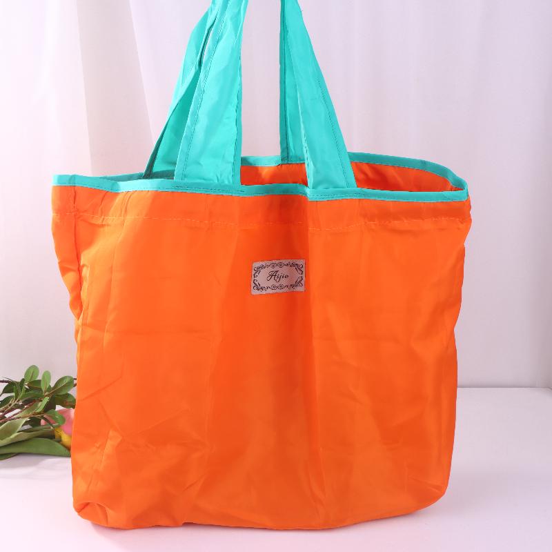 Single Foldable One - Shoulder Shopping Bag: Environmentally Friendly, Portable For Supermarket Groceries