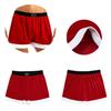 Mens Flannel Christmas Santa Claus Cosplay Costume Sexy Shorts Christmas Santa Boxer Shorts Panties Male Christmas Xmas Gift