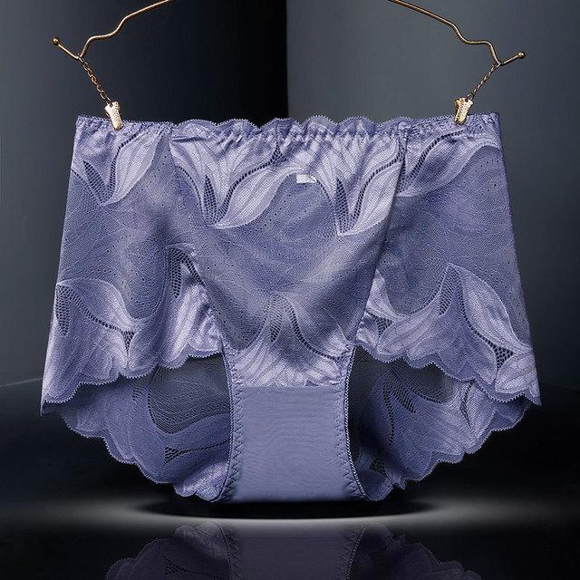 

706 Plus Size Women s High Waist Lace Briefs with Sexy Hollow Out Design and Cotton Gusset M