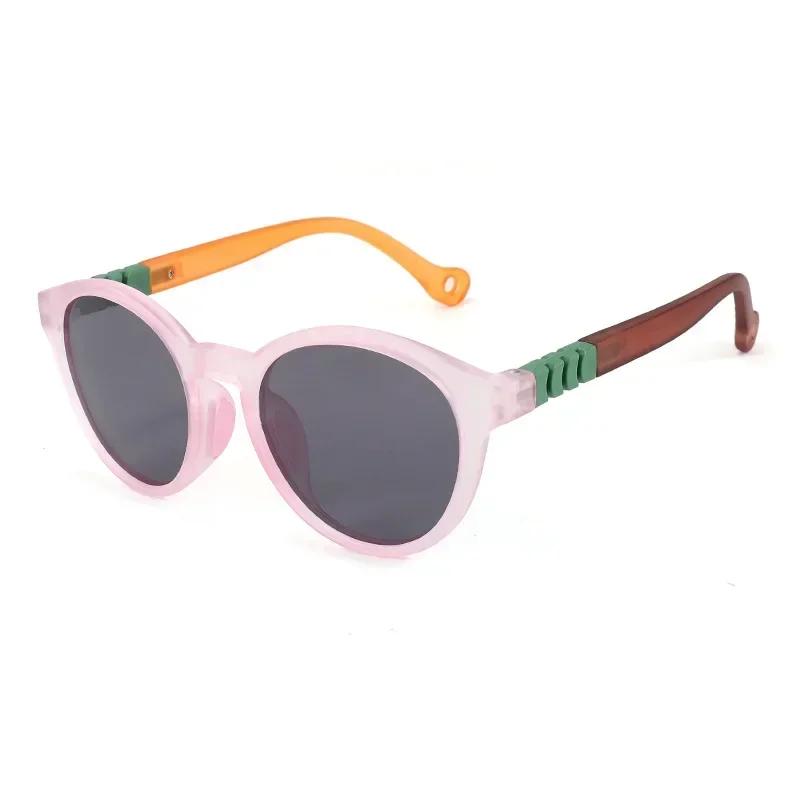 Ny Mote Runde Barn Polariserte Solbriller Barnesolbriller TR90 Gutt Jente Stilig Baby Student Briller Briller UV400