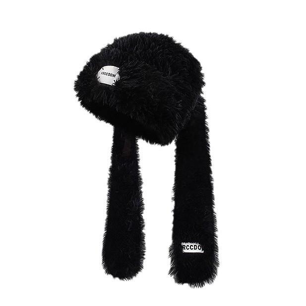 Cute Long Eared Winter Hat With Scarf For Girls Warmth And Windproof Protection