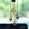 Car Pendant Lucky Cat Car Rearview Mirror Decoration Ceramics Alloy Hanging Ornaments Gift Auto Mirror Accessories for Girls