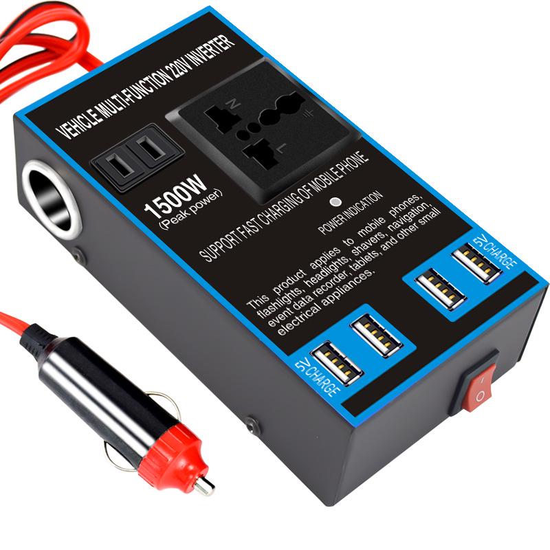High-Power Car Inverter: 12V/24V To 220V Multi-Function Socket Charger