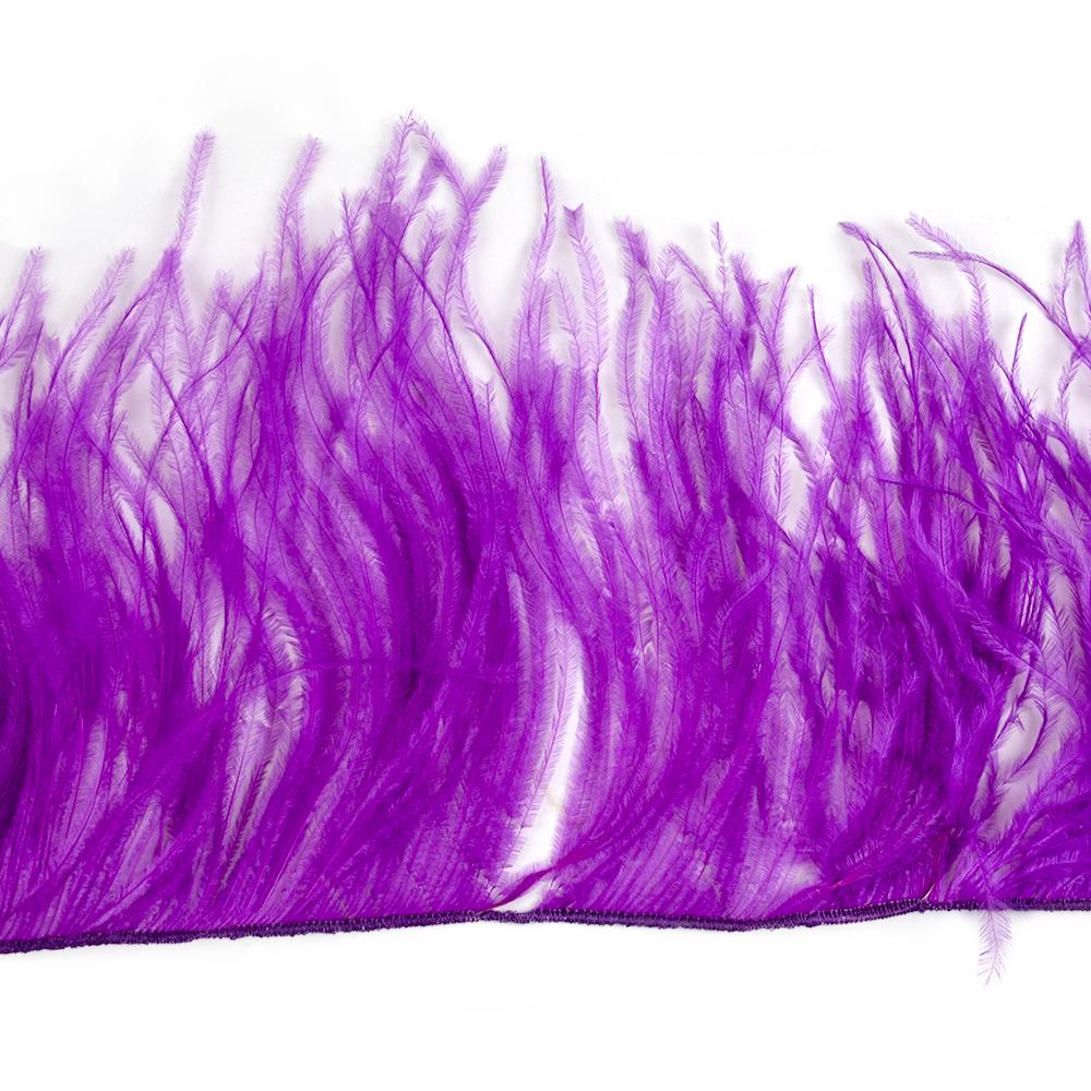 Feather1Meter Ostrich Feathers Fringe Trimming String 10-15/15-18/18-22cm Plumes Ribbon For Crafts Dress Sewing Accessories