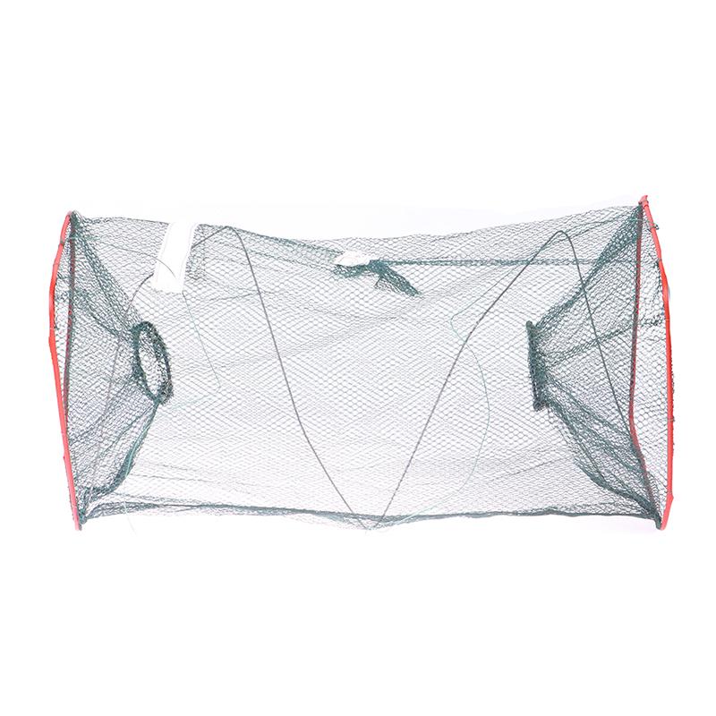 Portable Folding Fishing Net Dip Net Cage For Fish Nylon Steel Wire Shrimp Vessel Trap For Fishing Net Hands Trap Cage