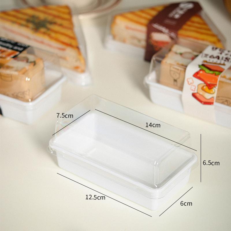 

50Pcs Sandwich Packaging Boxes Cake Dessert Donut Sandwich Burger Packaging Case Baking Birthday Party Supplies