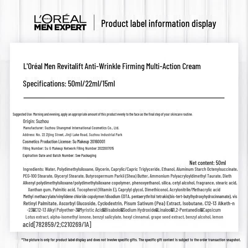 L'Oréal Men Expert Vita Lift Crema Antirughe 50ml