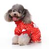 Pet Christmas Cloth Cute Santa Pattern Dog Clothes for Outdoor Walking Jogging Party Events Small Dog Apparel Size S