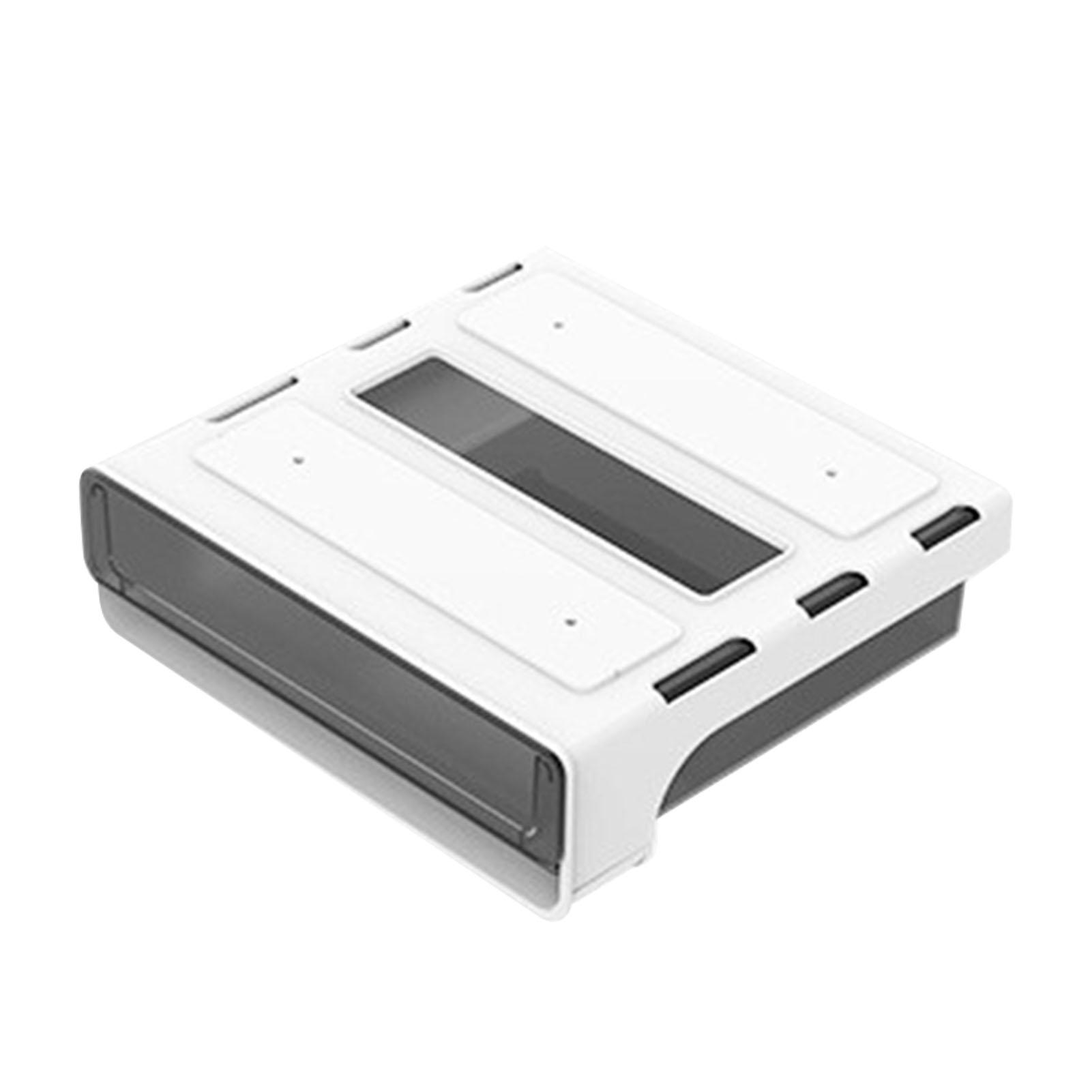 

Подвесной ящик для хранения под столом большой вместимости, пластиковый, самоклеящийся, скрытая полка, органайзер-выдвижной ящик для телефонов M чёрный