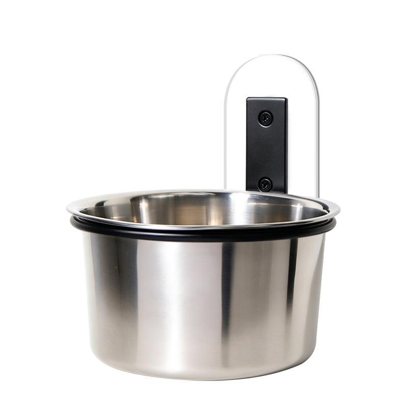 Wall Mounted Elevated Pet Feeding Bowl Stainless Steel No Spill Food Water Dish for Cats Small Dogs Home Use