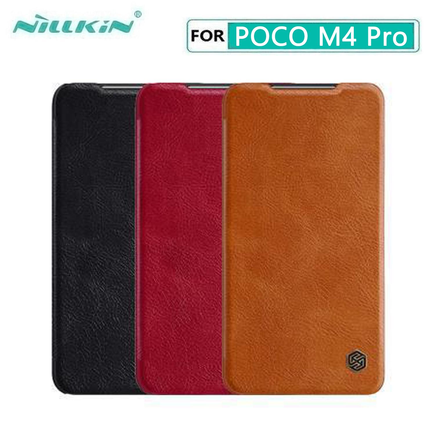 

Для Xiaomi Poco M4 Pro 5G 4G флип-чехол Nillkin Qin Series откидная крышка из искусственной кожи