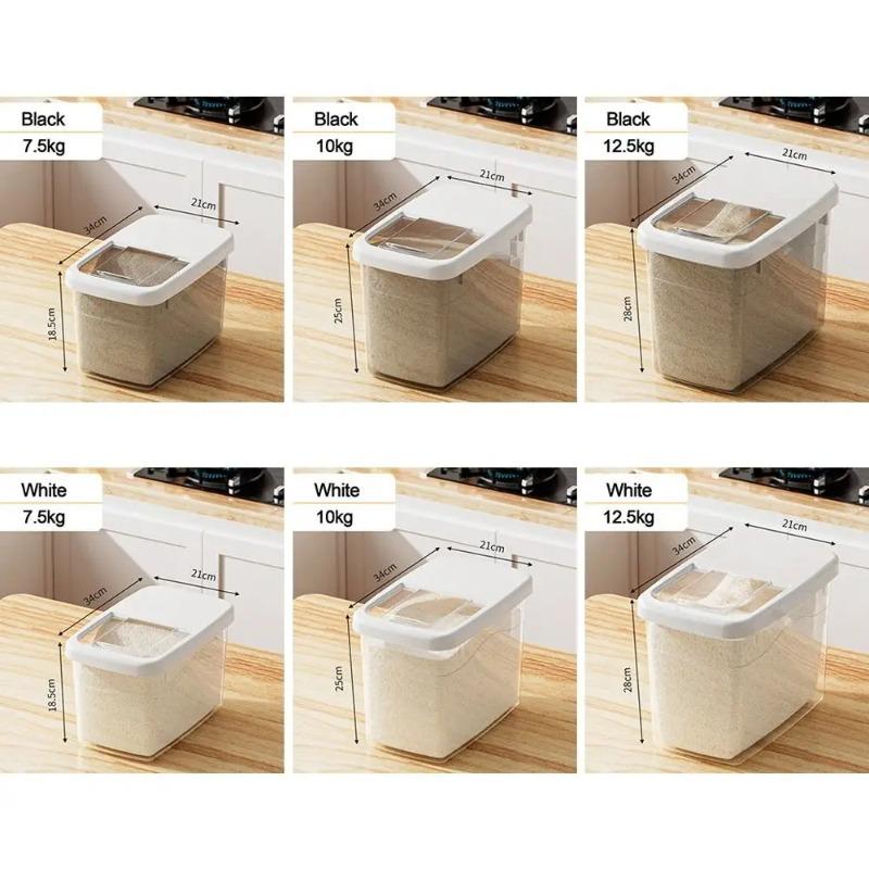 Creative Rice Bucket Tank Moisture-proof Sealed Rice Storage Box Insect-proof Cereal Grain Food Container Kitchen Accessories