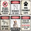 Cuidado Com Cães Placa de Metal Bichon Bulldog Schnauzer Pit Bull Shar Pei Chihuahua Maltês Galgo Cairn Staffordshire Dogue Alemão