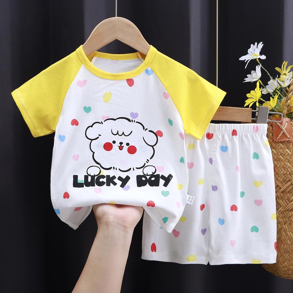 Children's Cotton T-shirt Set - Summer Boys' Casual Short-sleeved Shorts 2-piece Set