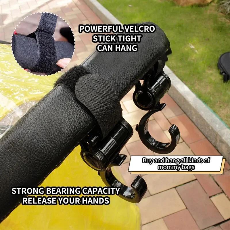 2 KS Cartoon Příslušenství ke kočárkům Stupeň velký háček Háček na deštník do auta a smyčka Háček na kočárek