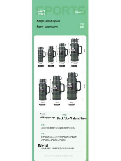 5L Stainless Steel Outdoor Insulated Thermos Kettle for Hot Water