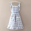 New Cotton Princess Aprons Household Cleaning Apron For Women Girs Lace Plaid 2-Layer Bib
