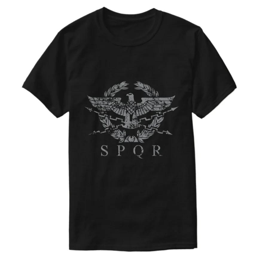 

Vintage Distressed SPQR The Roman Empire Emblem TShirt 100 Cotton ONeck Short Sleeve Casual Mens Tshirt Size S3XL S