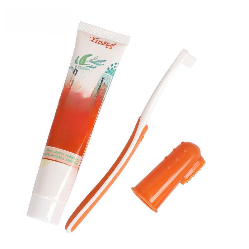 Pet Toothbrush & Toothpaste Set for Dogs & Cats - Oral Cleaning Supplies