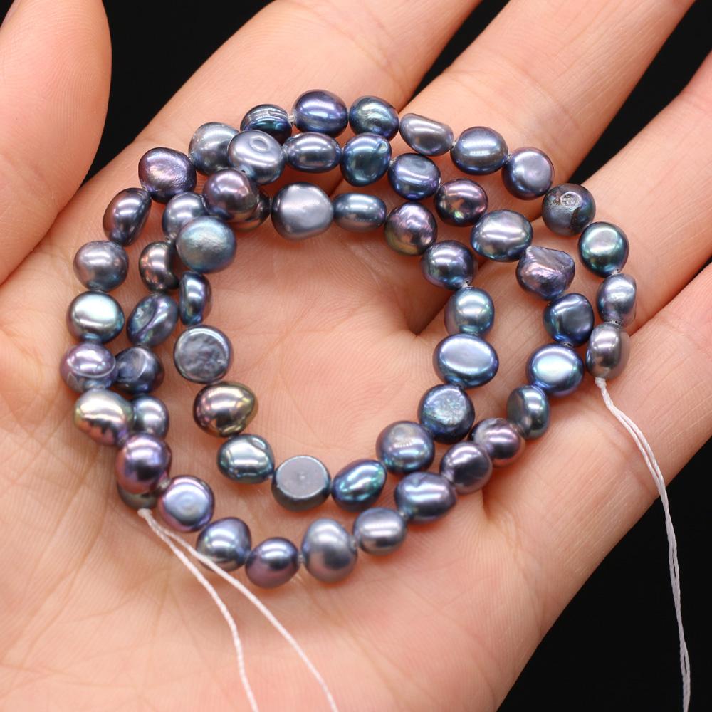 

1String, Black Natural Nugget Pearls Beads, for DIY Necklaces Bracelets Accessories, Jewelry Making, Birthday, Wedding, Party Gifts 36cm 1String/7-8mm-36cm чорний