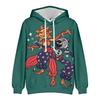 FNAF Security Breach Sun and Moon Hoodie, Sundrop Moondrop Anime 3D Print Pullover Hooded Sweatshirt for Game Fans
