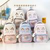 Preppy Style School Backpack Kitten Students School Bag Shoulder Bag Cartoon Cat Backpack  Outdoor