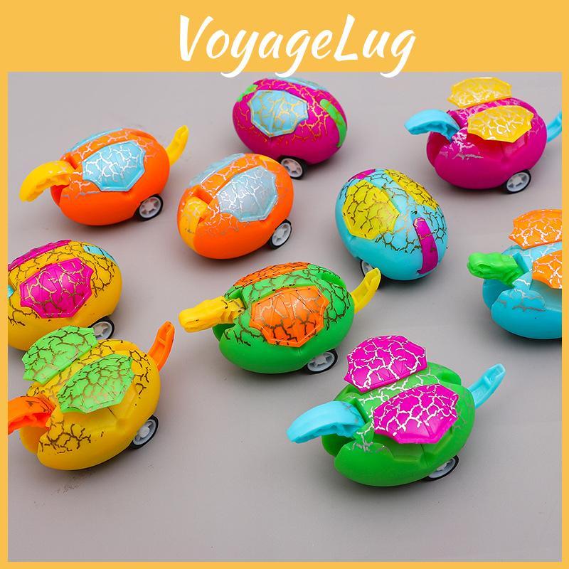 Colorful Mini Inertial Egg Shaped Dinosaur Model Children Toy Car Play For