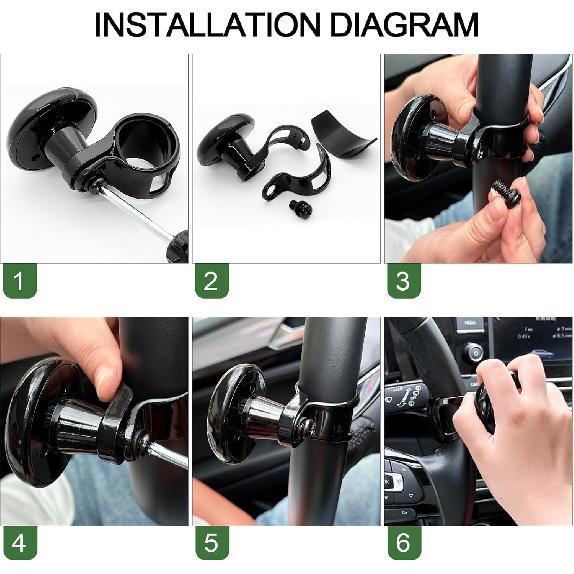 Cute Footprint - Steering Wheel Knob Spinner, Universal Non-Slip - Fit For Cars, Trucks, Boats Rv Bus Tractor & More