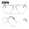 RMM brand glasses with lenses Men and women retro metal frame Plain glasses polit sunglasses
