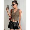Top ajustado con cordones de verano para mujer