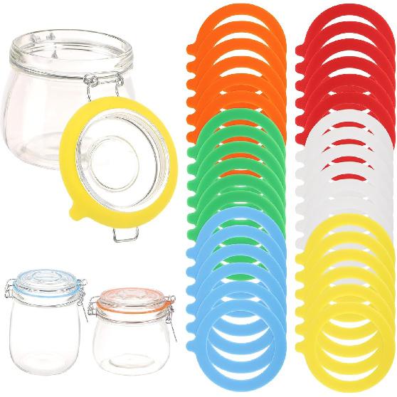 36 Pcs Rubber Seals Rings, Airtight Silicone Replacement Gasket, Leakproof Sealing Rings for 3.75 Inches Glass Mason Jars